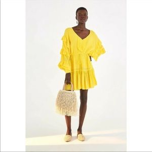 Anthropologie Farm Rio Canarias Ruffled Mini Dress